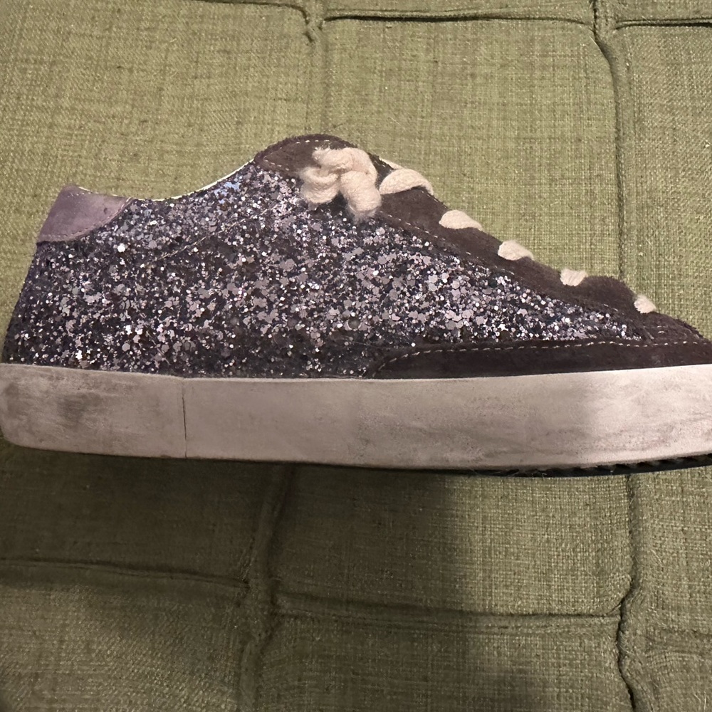Purple glitter golden goose sneakers. Size 38. - Picture 2 of 10